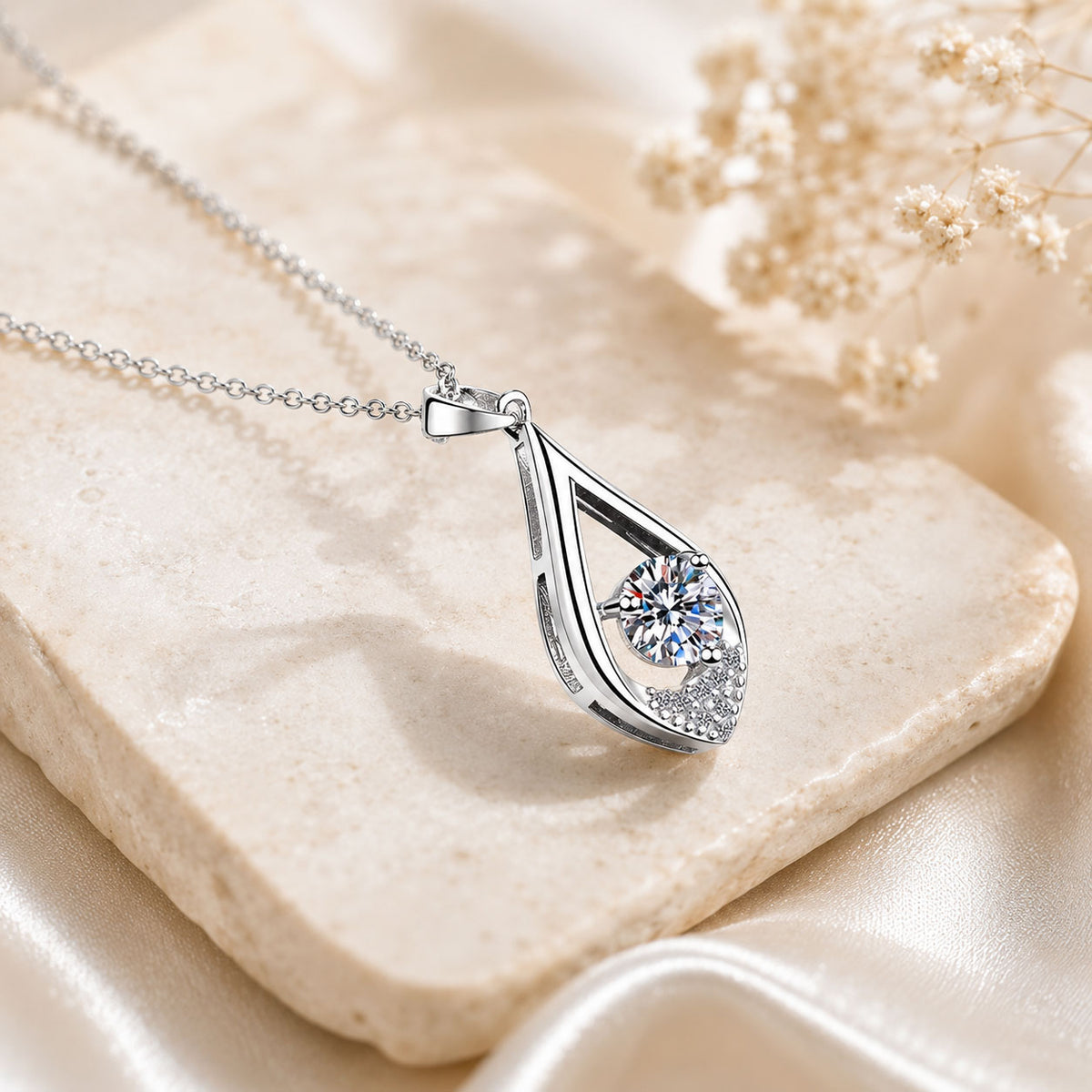 Teardrop Lab Grown Diamond Necklace