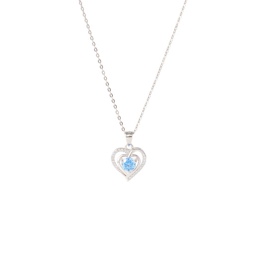 Heart of the Ocean Blue Gemstone S925 Necklace