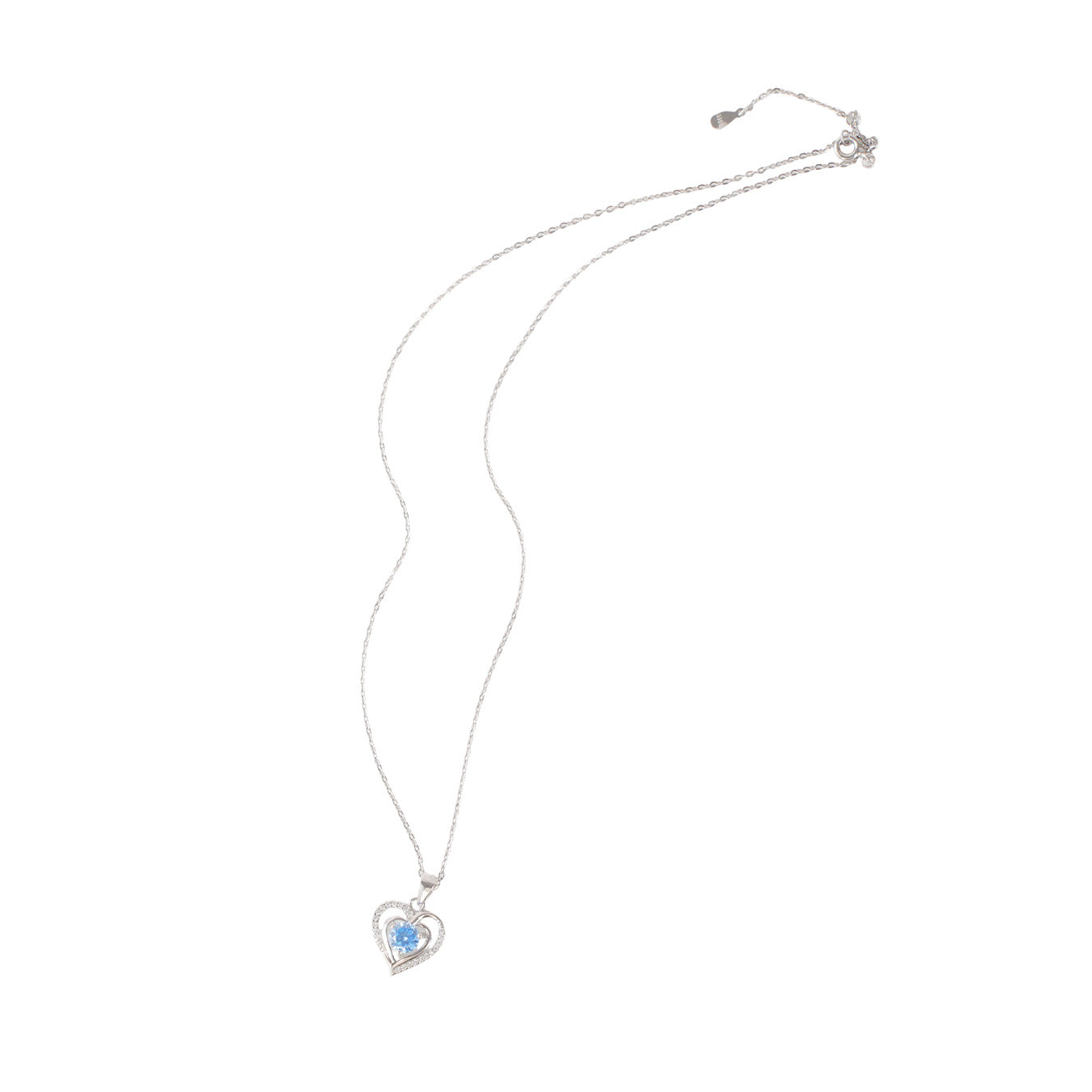 Heart of the Ocean Blue Gemstone S925 Necklace