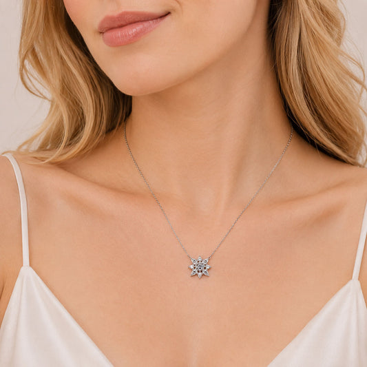 Blooming Star Lab Diamond Necklace