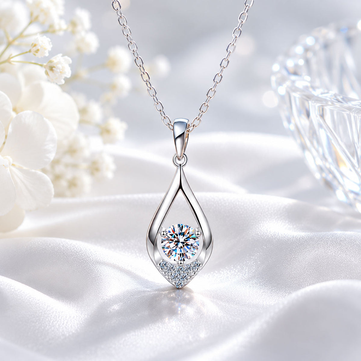 Teardrop Lab Grown Diamond Necklace