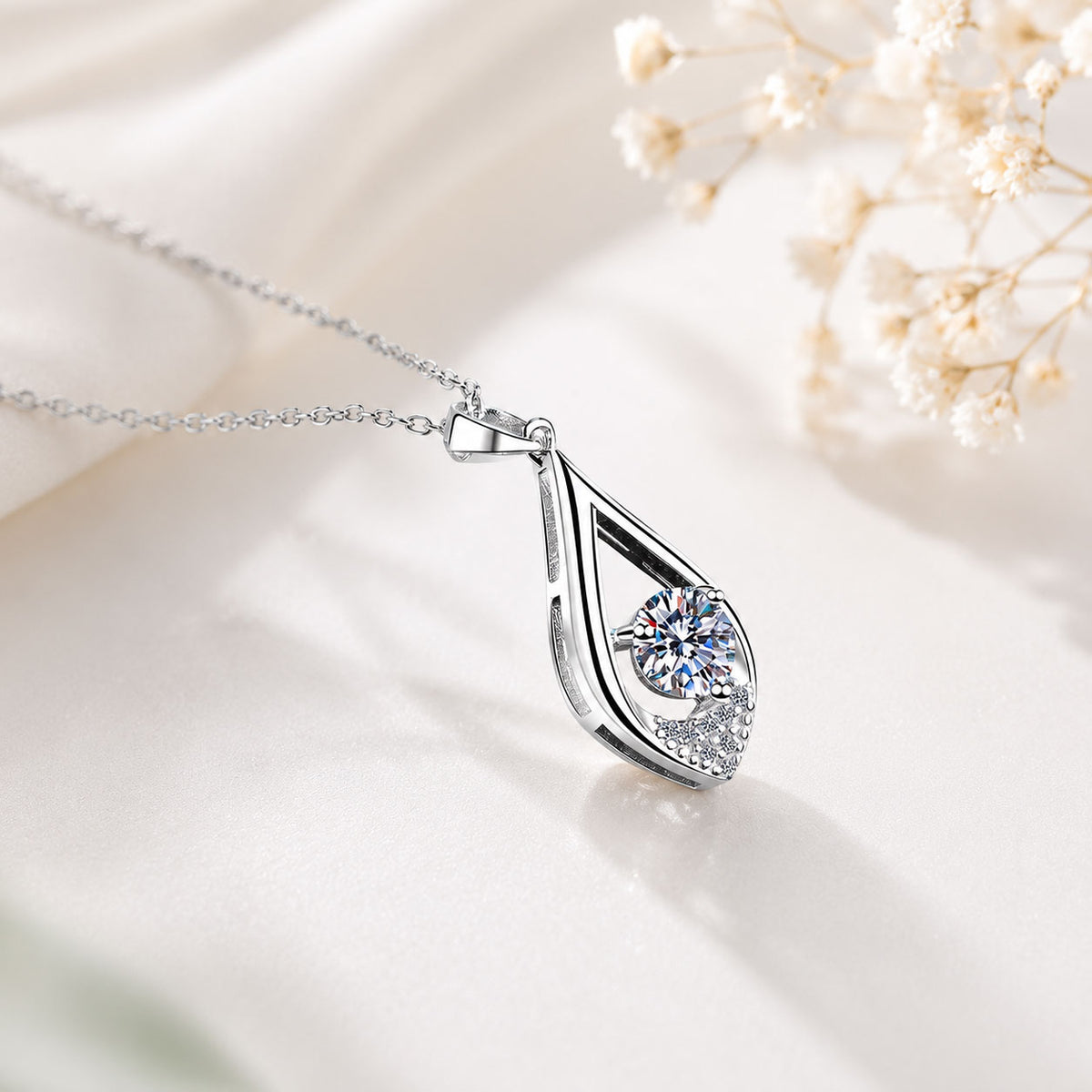 Teardrop Lab Grown Diamond Necklace