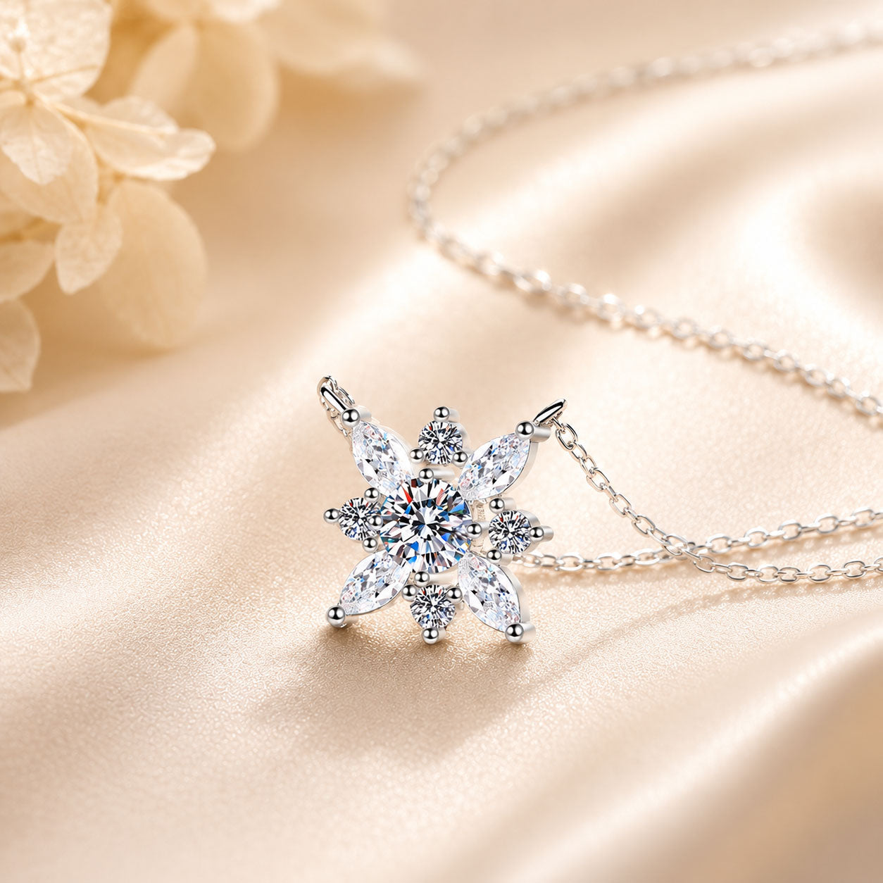 Blooming Star Lab Diamond Necklace