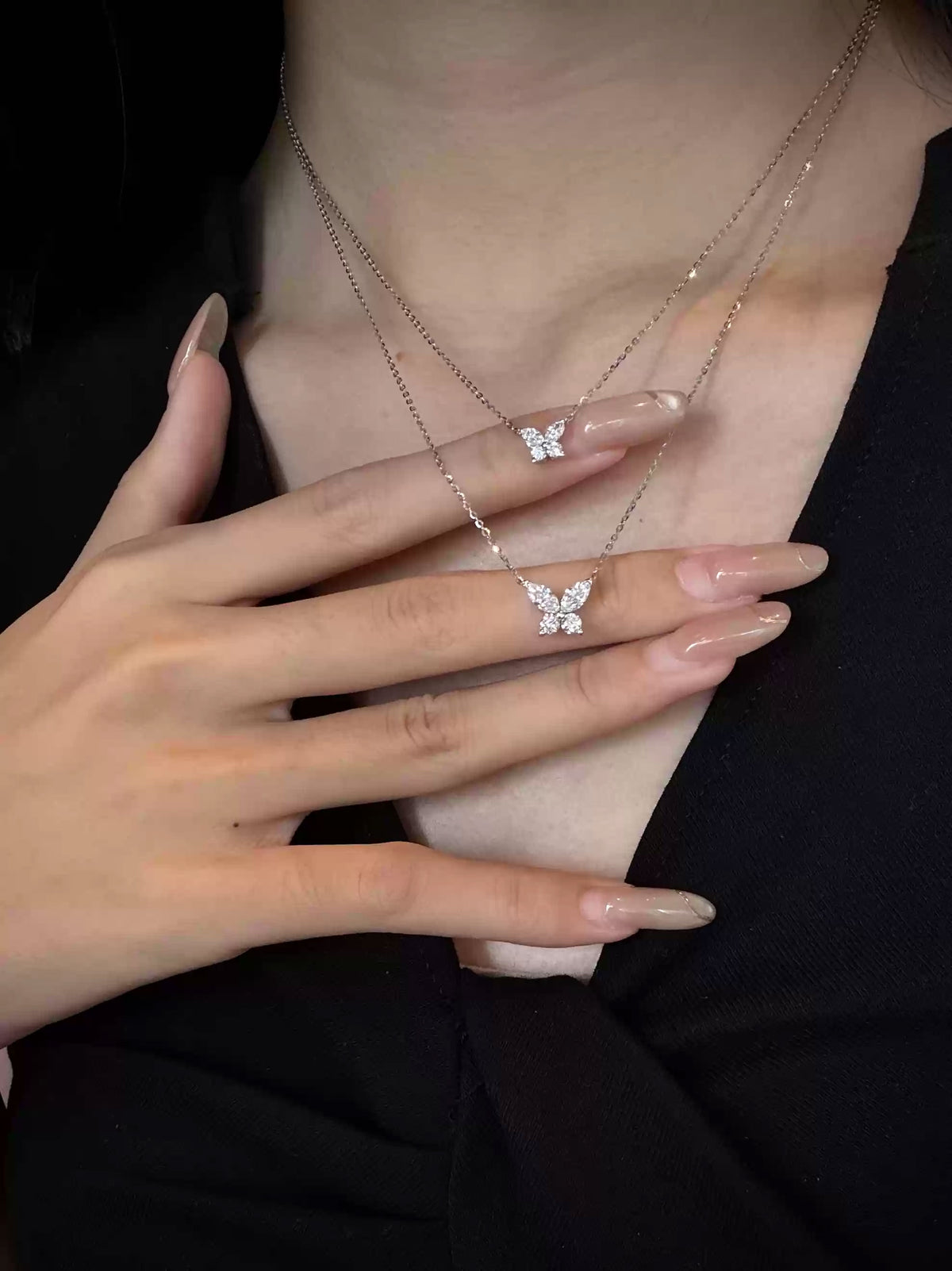 Butterfly Lab Grown Diamond Necklace