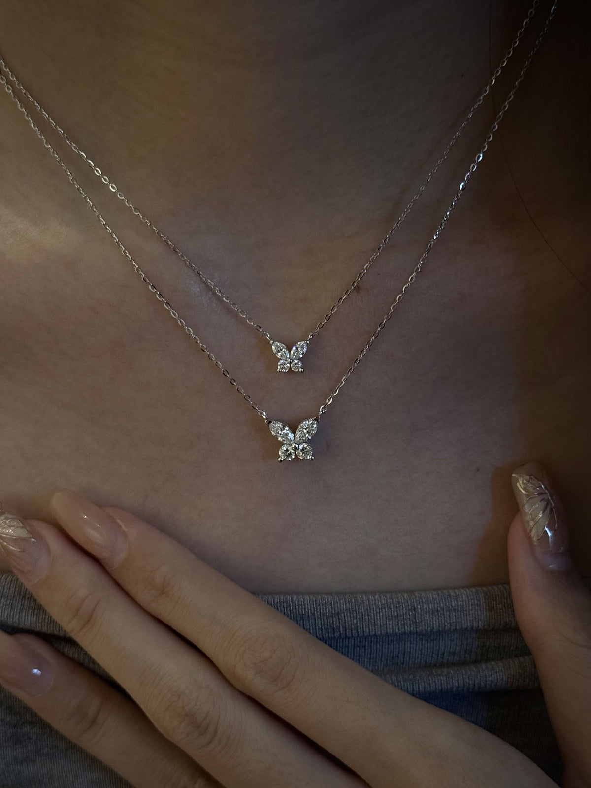 Butterfly Lab Grown Diamond Necklace