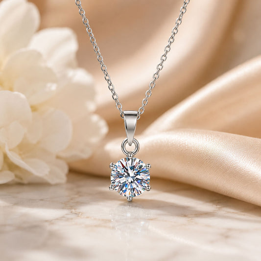 Classic Solitaire Lab Diamond Necklace