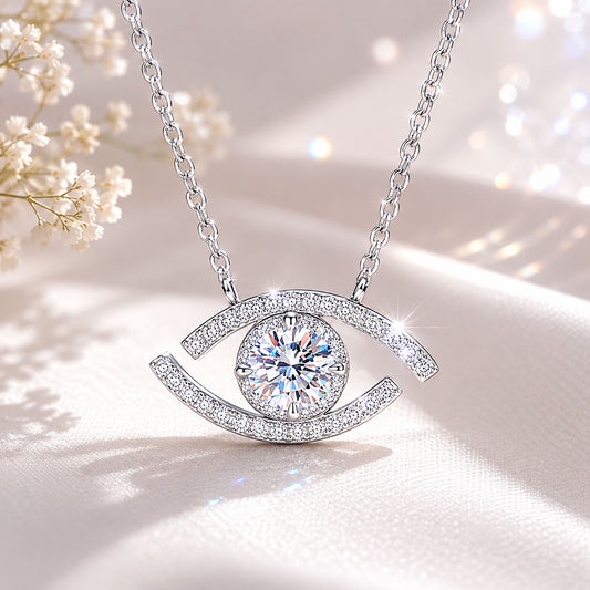 Eternal Spark Evil Eye Lab Diamond Necklace