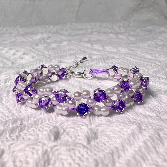 Exquisite Violet Elegance Bracelet Perfect Handmade Accessory Gift