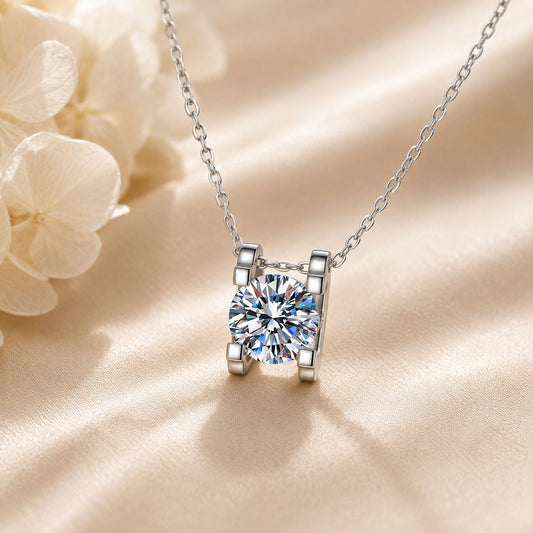Floating Solitaire Lab Diamond Necklace