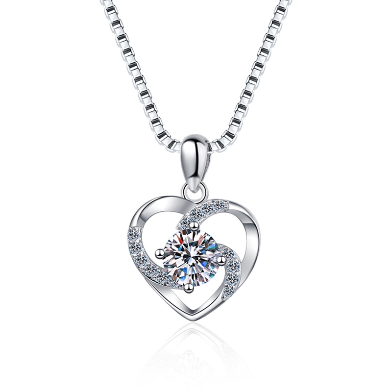 Heart-Shaped Lab Grown Diamond Necklace