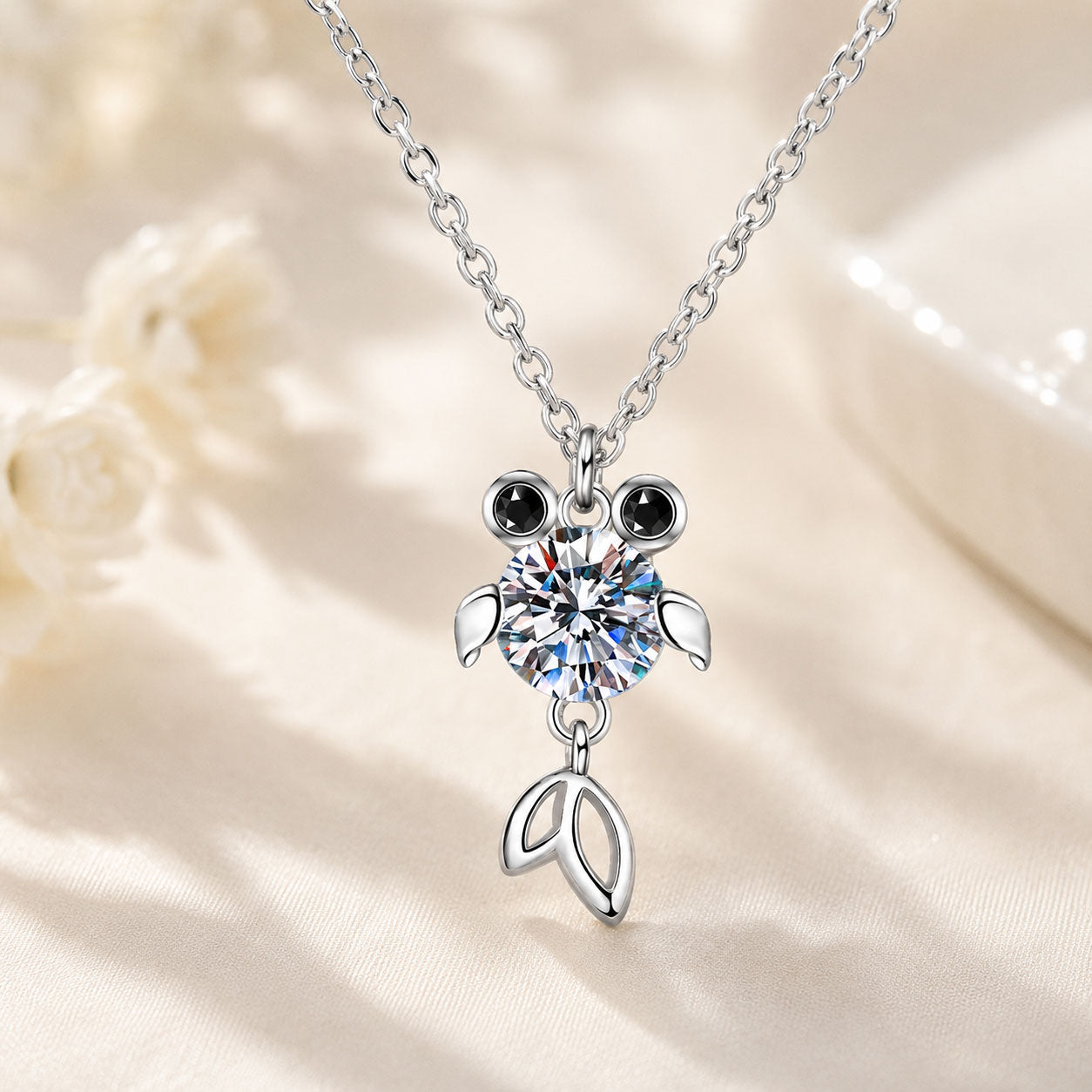 Lab-Grown Diamond Fish Necklace