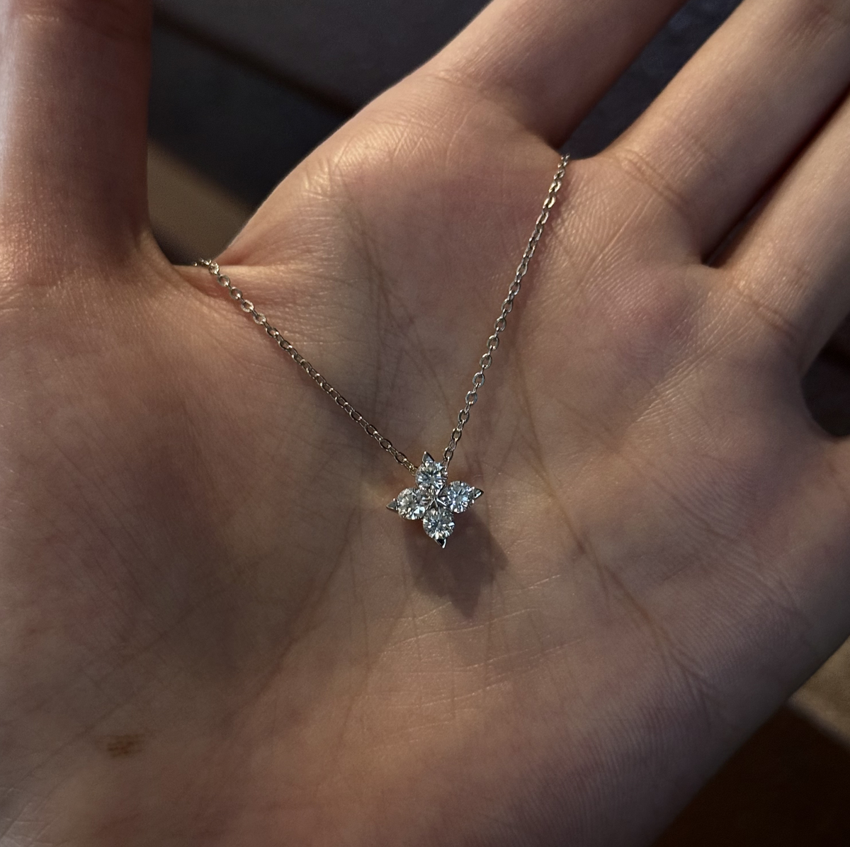 Lucky Four Leaf Lab-Grown Diamond Necklace