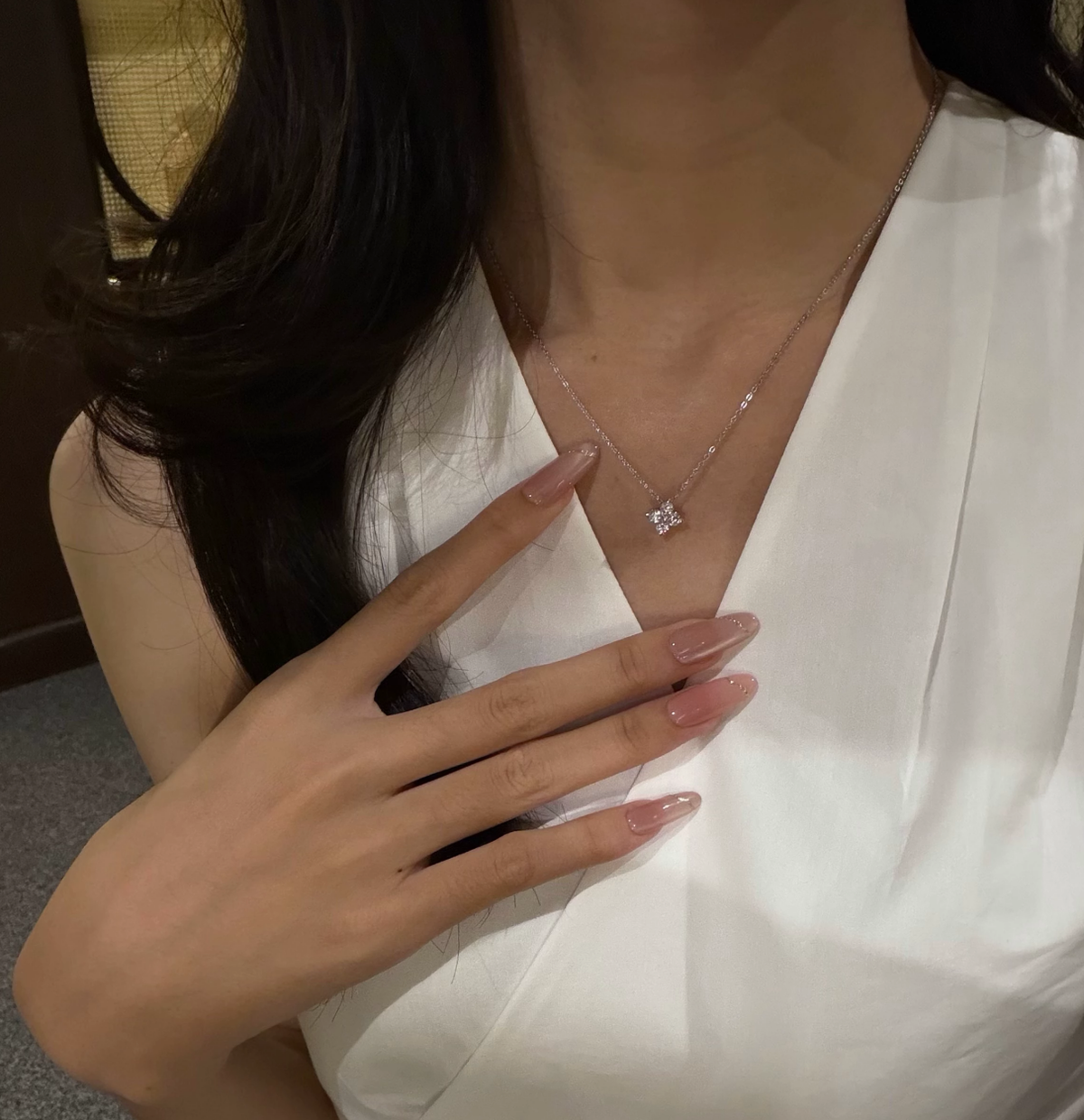 Lucky Four Leaf Lab-Grown Diamond Necklace