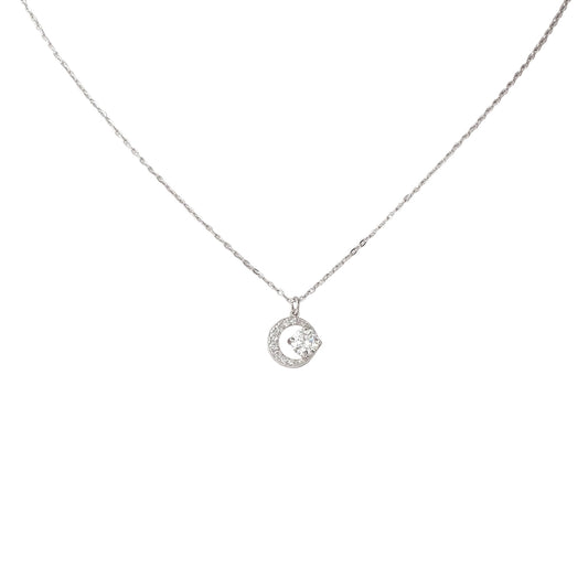 Moonlight Lover Sparkling Zircon S925 Necklace