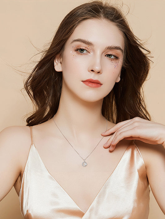 Moonlight Lover Sparkling Zircon S925 Necklace